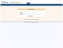 Tablet Screenshot of finance.milliman.com